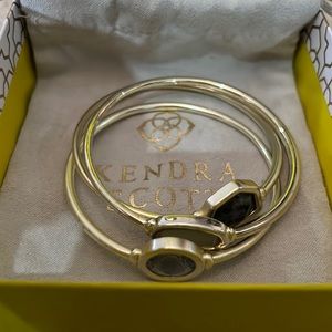 Kendra Scott Bangles set of 3 with gem stone